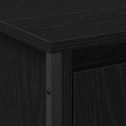 Armadio per Lavabo da Bagno Rovere Nero 91 x 35 x 60 cm | homemem39