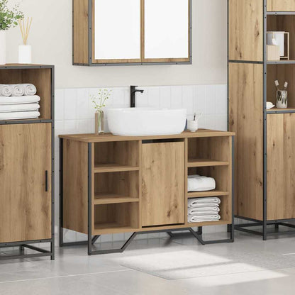 Armadio per Lavabo da Bagno Rovere artigianale 91 x 35 x 60 cm | homemem39