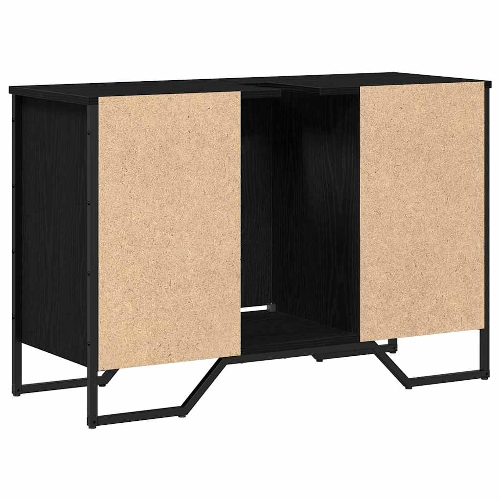 Armadio per Lavabo da Bagno Rovere Nero 91 x 35 x 60 cm | homemem39