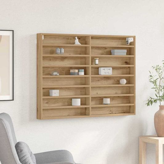 Vetrina A parete Rovere artigianale 100 x 8,5 x 75 cm | homemem39