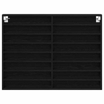 Vetrina Rovere Nero 100 x 8,5 x 75 cm Legno multistrato