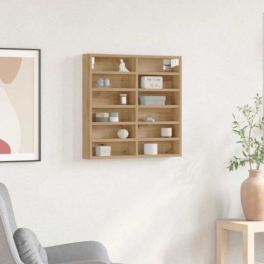Vetrina A parete Rovere artigianale 60 x 8,5 x 58 cm | homemem39