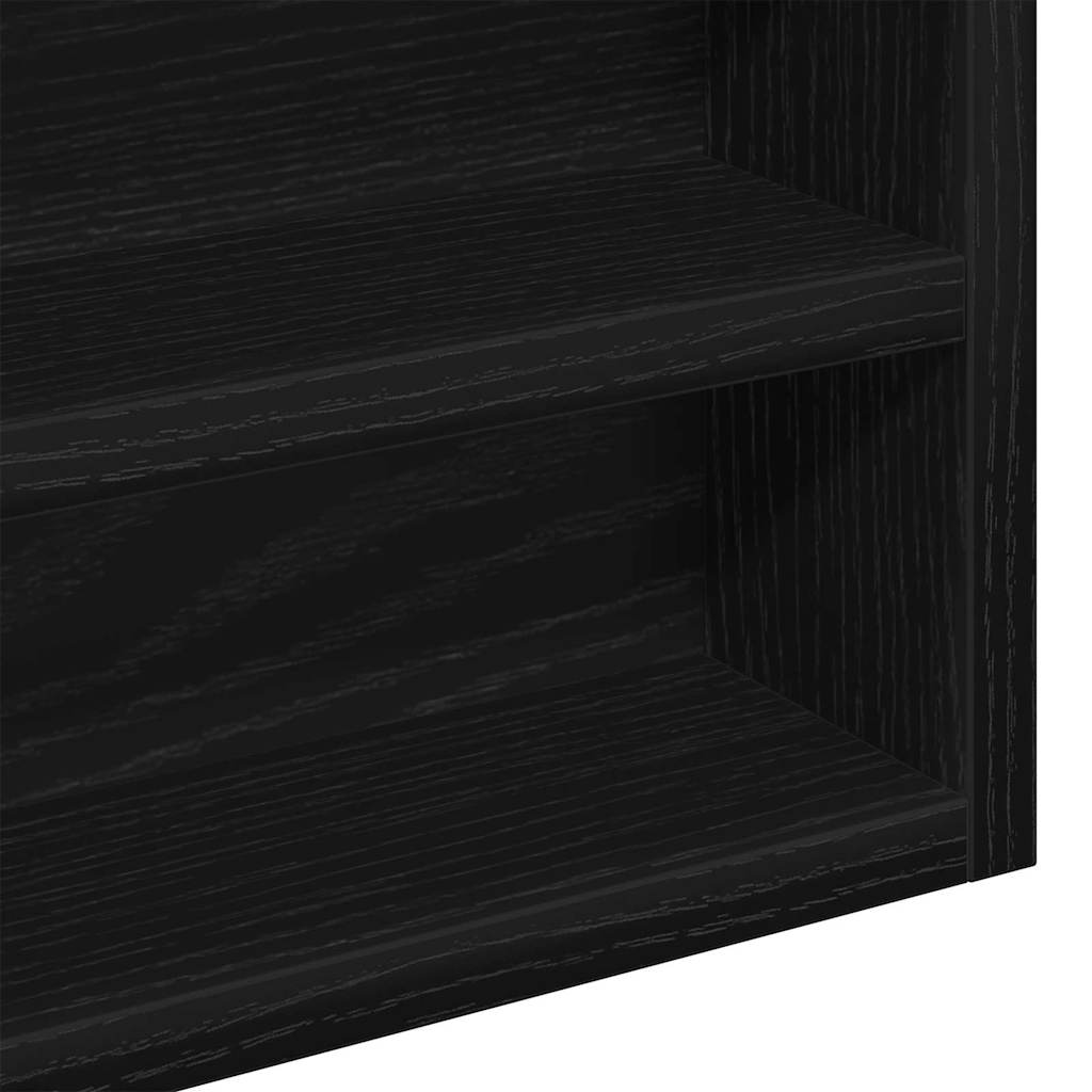 Vetrina Rovere Nero 60 x 8,5 x 58 cm Legno multistrato
