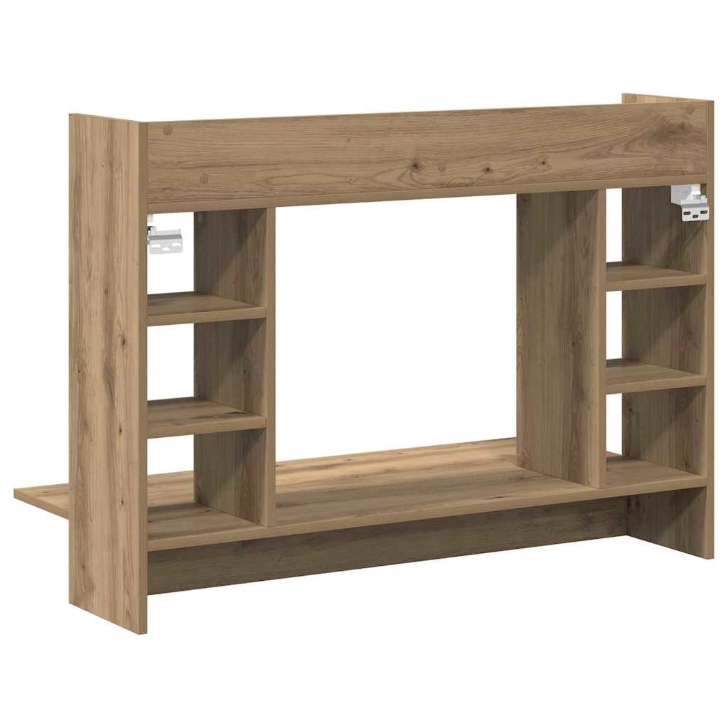 Scrivania a parete rovere artigianale 105 x 48 x 75 cm