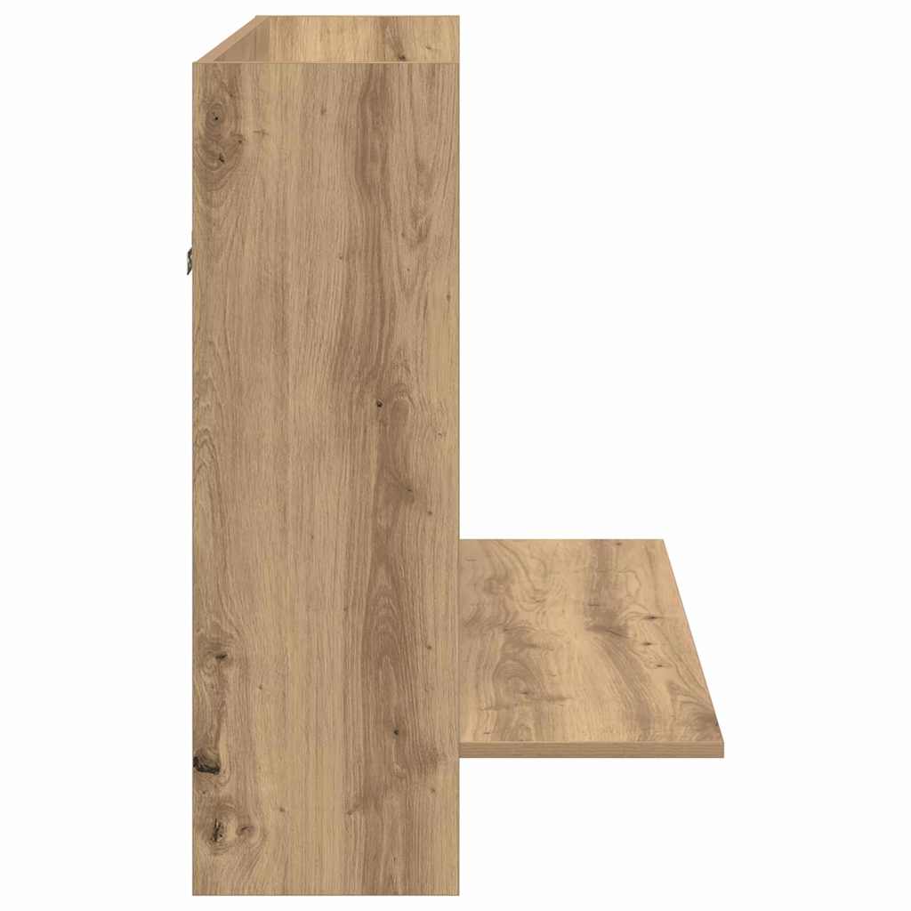 Scrivania a parete rovere artigianale 105 x 48 x 75 cm