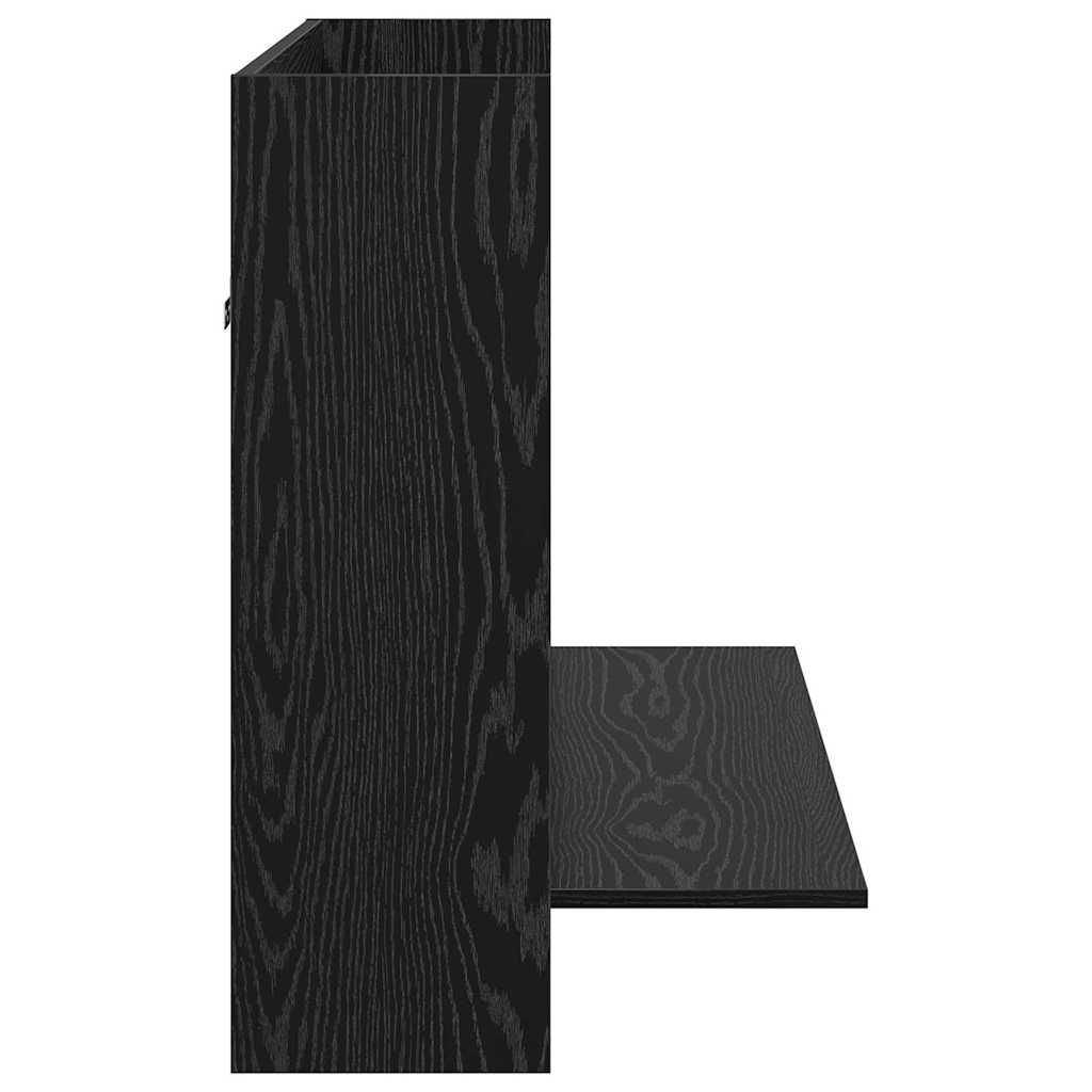 Scrivania a parete Rovere nero 105 x 48 x 75 cm