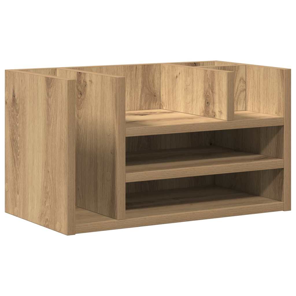 Organizzatore da scrivania Rovere nero 44,5 x 24 x 25 cm