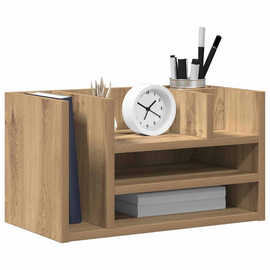 Organizzatore da scrivania Rovere nero 44.5 x 24 x 25 cm