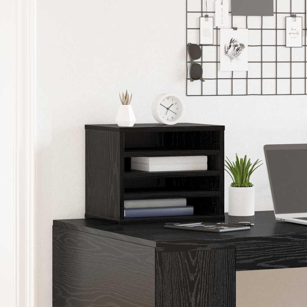 Organizzatore da scrivania Rovere Nero 36 x 26 x 29.5 cm