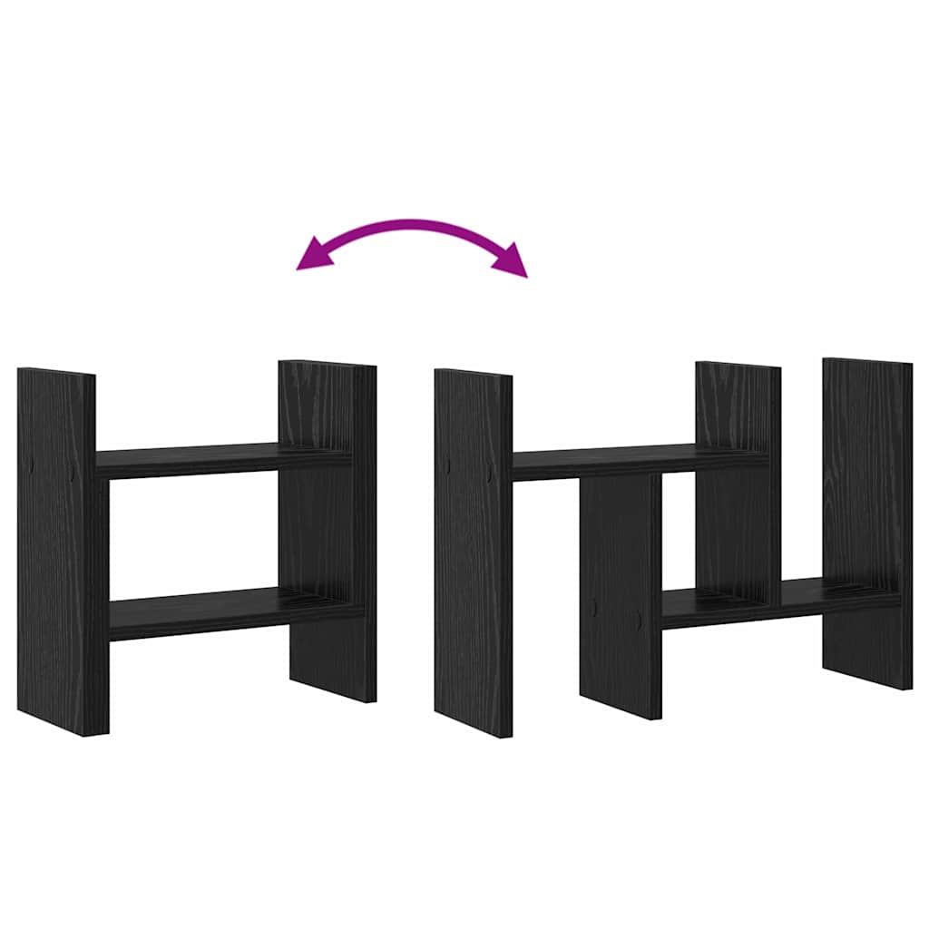 Organizzatore da scrivania Rovere Nero 34,5 x 15,5 x 35,5 cm