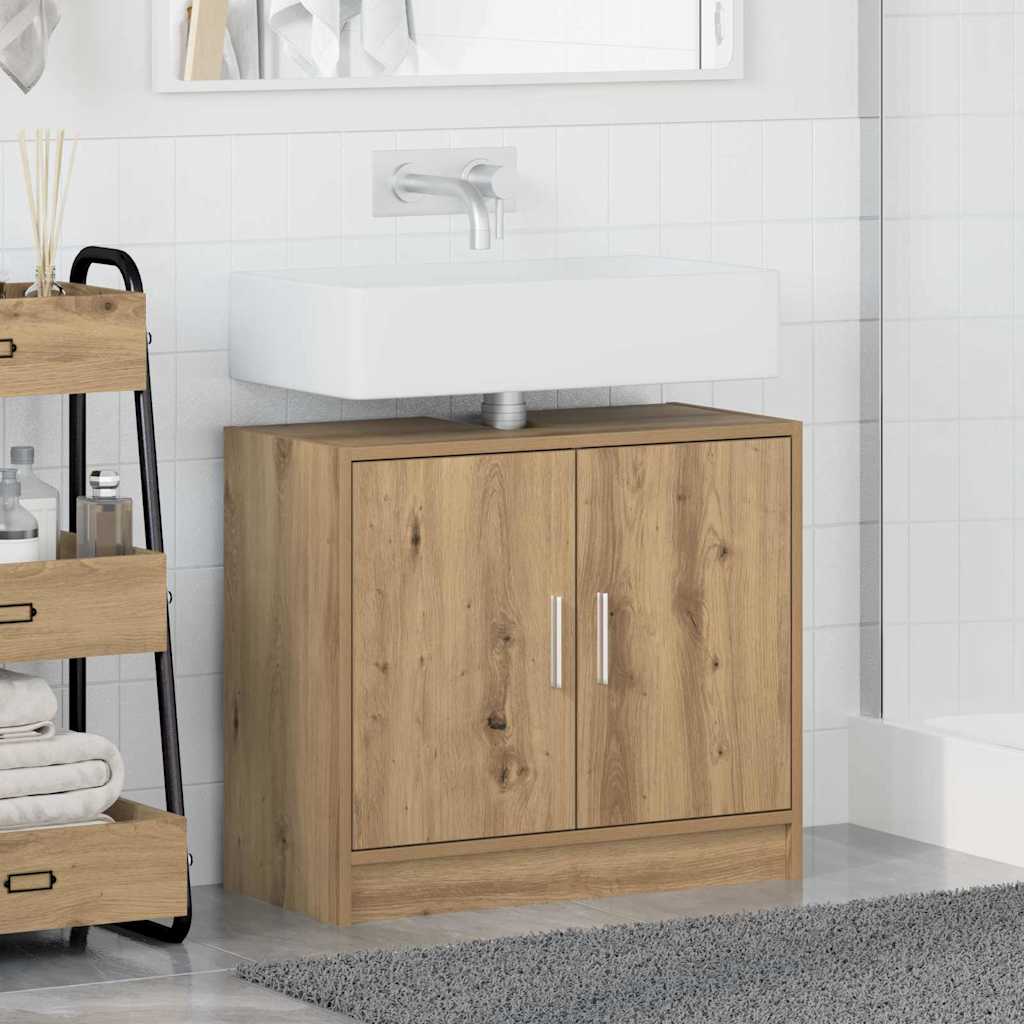 Mobile da Bagno con porta Rovere artigianale 63 x 29 x 55 cm