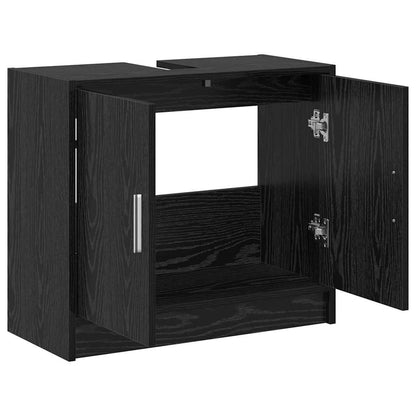 Mobile da Bagno Rovere Nero 63 x 29 x 55 cm Legno multistrato | homemem39