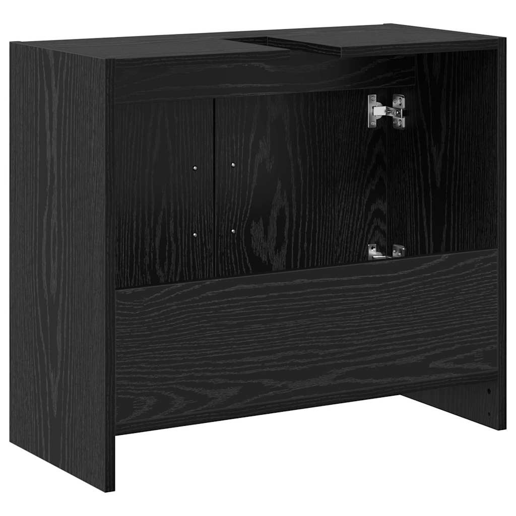Mobile da Bagno Rovere Nero 63 x 29 x 55 cm Legno multistrato | homemem39