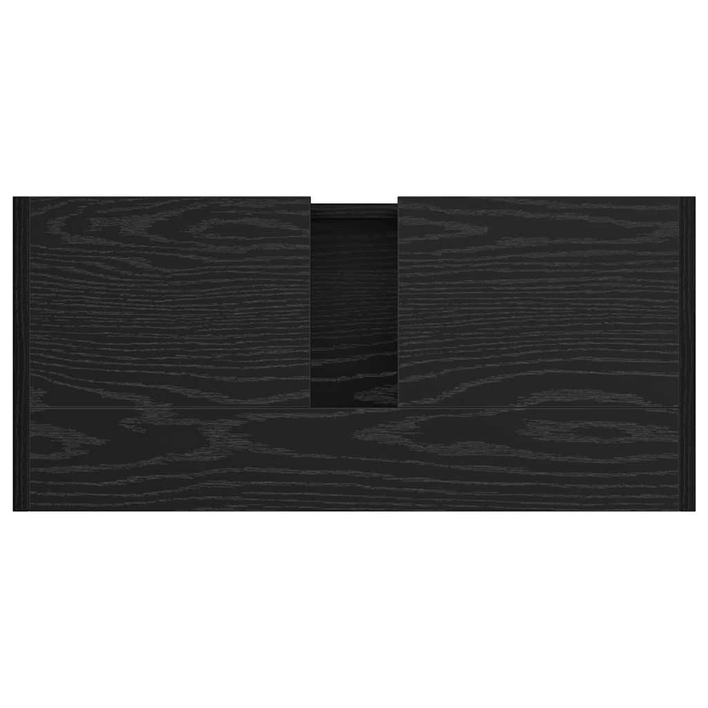 Mobile da Bagno Rovere Nero 63 x 29 x 55 cm Legno multistrato | homemem39