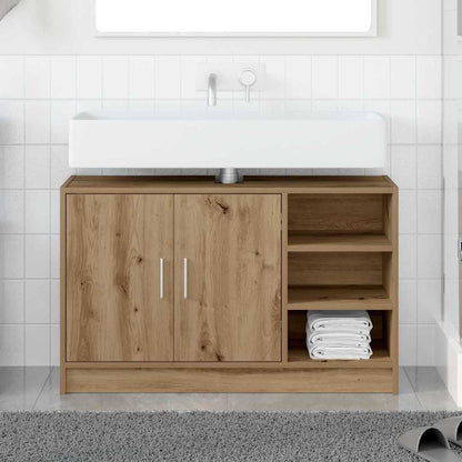 Mobile da Bagno con porta Rovere artigianale 90 x 29 x 55 cm | homemem39