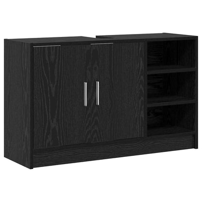 Mobile da Bagno Rovere Nero 90 x 29 x 55 cm Legno multistrato