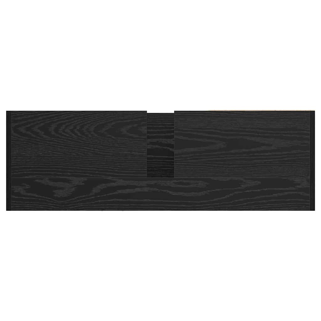Mobile da Bagno Rovere Nero 90 x 29 x 55 cm Legno multistrato | homemem39