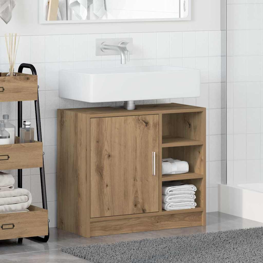 Mobile da Bagno con porta Rovere artigianale 63 x 29 x 55 cm | homemem39