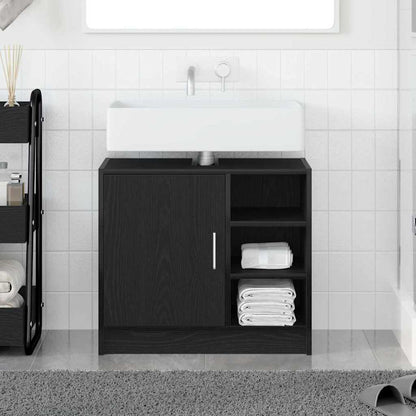Mobile da Bagno Rovere Nero 63 x 29 x 55 cm Legno multistrato | homemem39