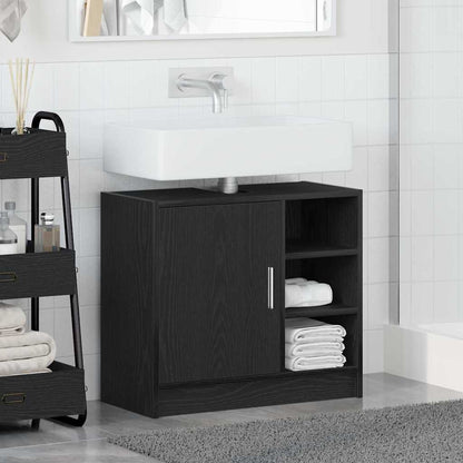 Mobile da Bagno Rovere Nero 63 x 29 x 55 cm Legno multistrato | homemem39