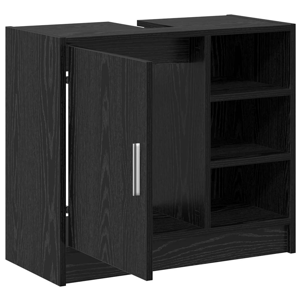 Mobile da Bagno Rovere Nero 63 x 29 x 55 cm Legno multistrato | homemem39