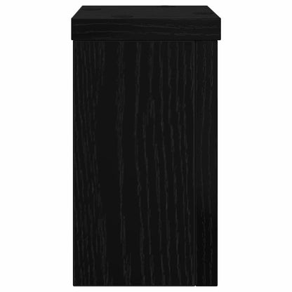 Supporto per piante 2 pcs Rovere nero 10 x 10 x 18 cm