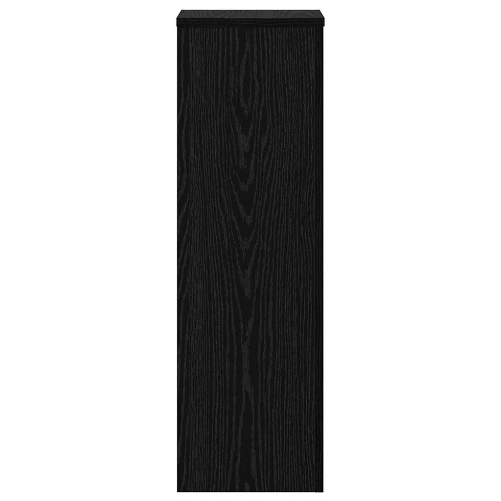 Supporto per piante 2 pcs Rovere nero 25 x 25 x 80 cm