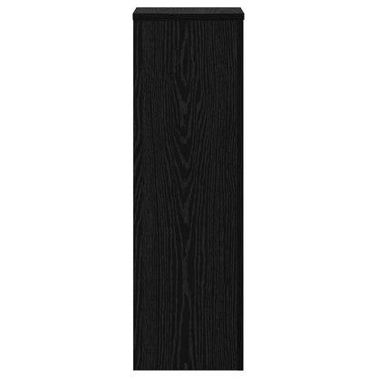 Supporto per piante 2 pcs Rovere nero 25 x 25 x 80 cm