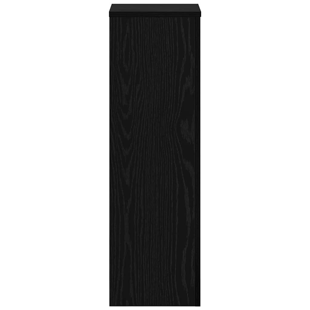 Supporto per piante 2 pcs Rovere nero 25 x 25 x 80 cm