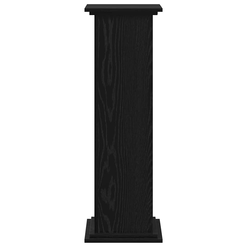 Supporto per piante Rovere nero 33 x 33 x 100 cm