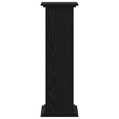 Supporto per piante Rovere nero 33 x 33 x 100 cm