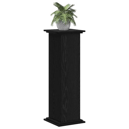 Supporto per piante Rovere nero 33 x 33 x 100 cm