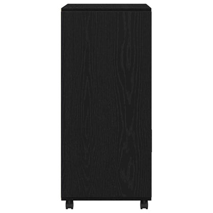 Mobiletto su Ruote Rovere Nero 55 x 40 x 91 cm