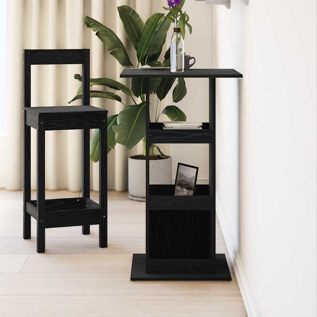Tavolo da bar Rovere Nero 60 x 60 x 100 cm Legno multistrato | homemem39