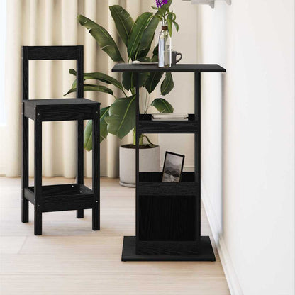 Tavolo da bar Rovere Nero 60 x 60 x 100 cm Legno multistrato | homemem39
