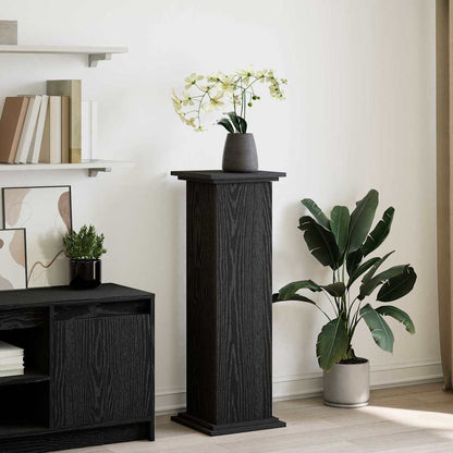 Supporto di esposizione con porta Rovere Nero 31 x 30 x 90 cm