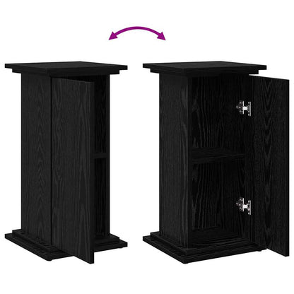 Supporto di esposizione con porta Rovere Nero 31 x 30 x 60 cm