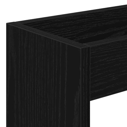 Carrello di Stoccaggio Stretto Rovere Nero 60 x 18 x 70 cm