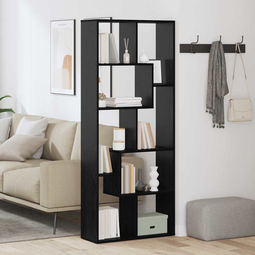 Libreria Rovere nero 67 x 25 x 161.5 cm Legno multistrato