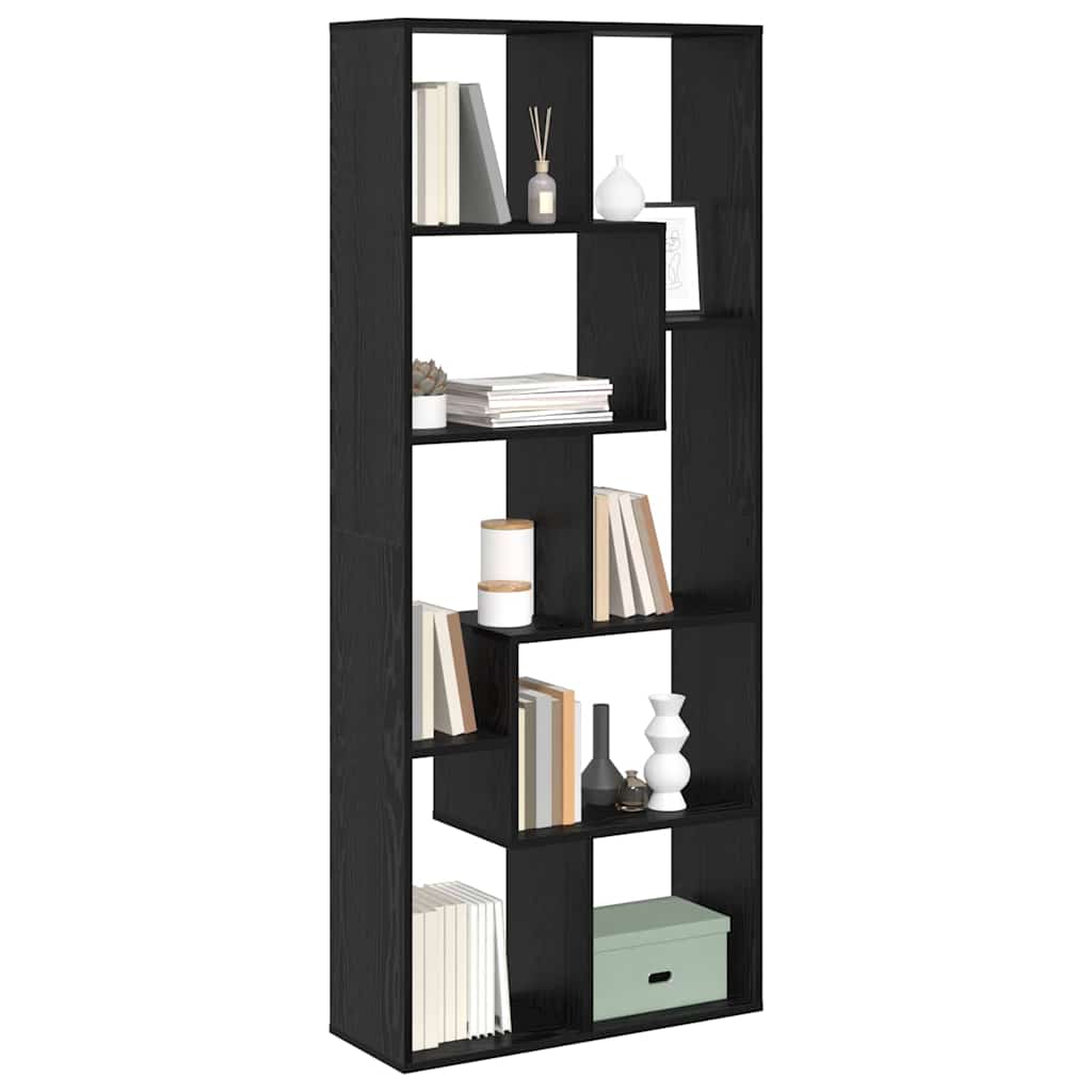 Libreria Rovere nero 67 x 25 x 161.5 cm Legno multistrato
