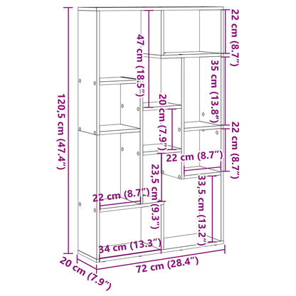 Armadio per Libri Rovere Nero 60 x 20 x 102,5 cm | homemem39