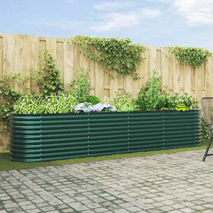 Letto rialzato da giardino Verde 400 x 80 x 81 cm Acciaio