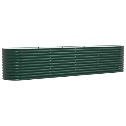 Letto rialzato da giardino Verde 400 x 80 x 81 cm Acciaio
