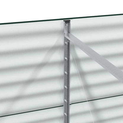 Letto rialzato da giardino Verde 240 x 80 x 81 cm Acciaio