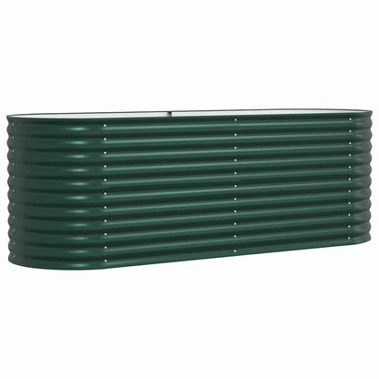 Letto rialzato da giardino Verde 240 x 80 x 81 cm Acciaio