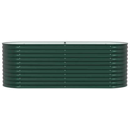 Letto rialzato da giardino Verde 240 x 80 x 81 cm Acciaio