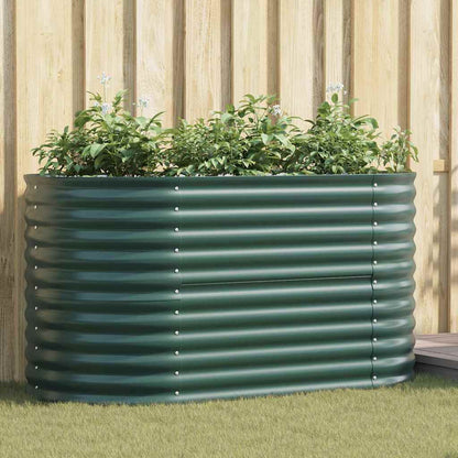 Letto rialzato da giardino Verde 160 x 80 x 81 cm Acciaio