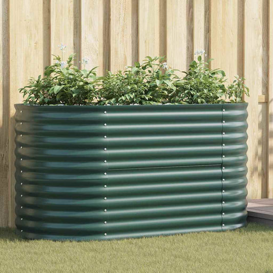 Letto rialzato da giardino Verde 160 x 80 x 81 cm Acciaio