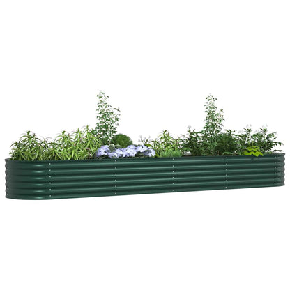Letto rialzato da giardino Verde 400 x 80 x 44 cm Acciaio