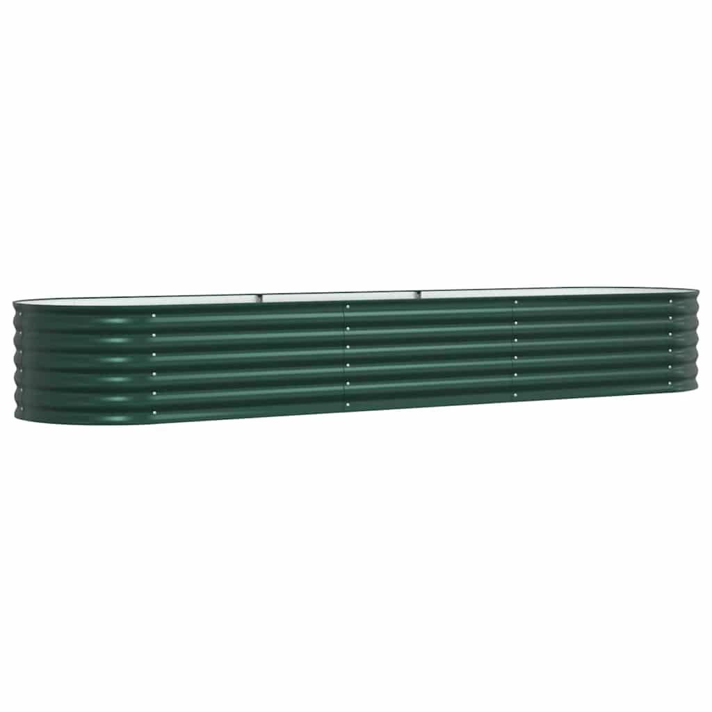 Letto rialzato da giardino Verde 320 x 80 x 44 cm Acciaio